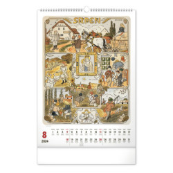 Nástěnný kalendář 2024 Josef Lada – Měsíce 