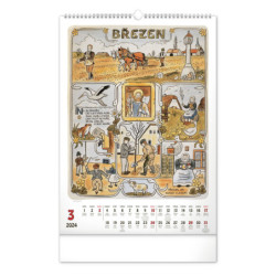 Nástěnný kalendář 2024 Josef Lada – Měsíce 