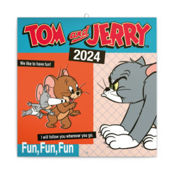 Nástěnný poznámkový kalendář 2024 Tom a Jerry