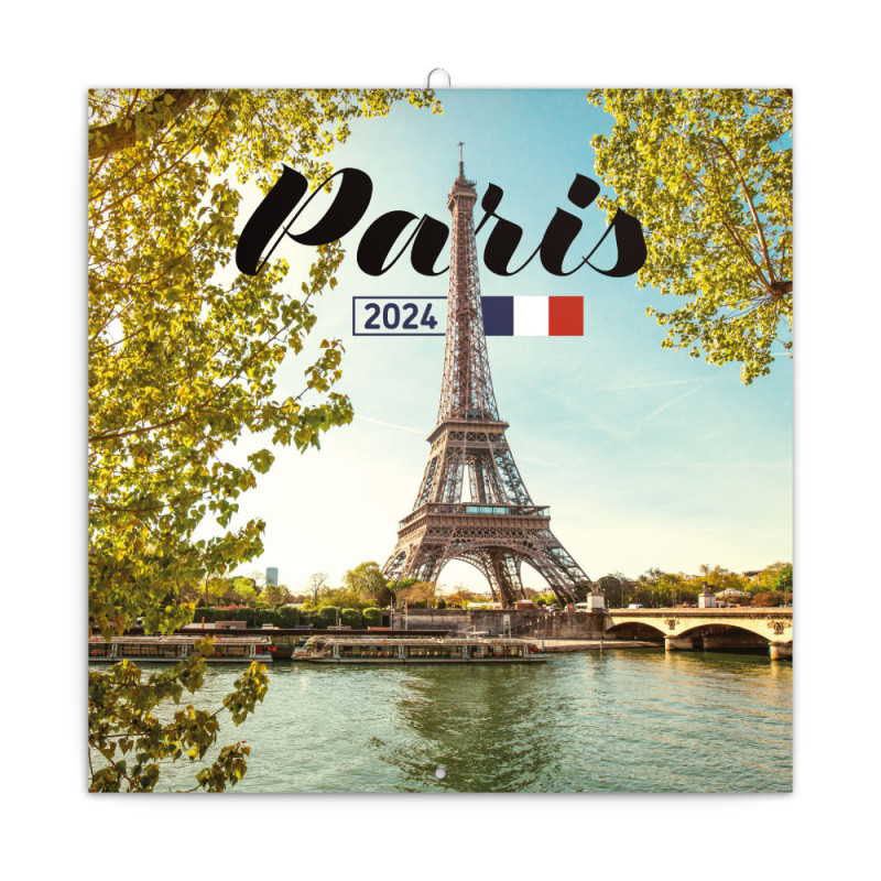 Nástěnný poznámkový kalendář 2024 Paříž