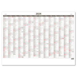 Nástěnný kalendář 2024 - Plánovací roční mapa A1 bezobrázková