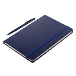 ABRANTES dárková sada zápisníku a pera, tmavě modrá