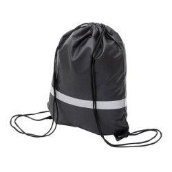PROMO REFLECT stahovací batoh s reflexním páskem, černá