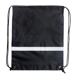 PROMO REFLECT stahovací batoh s reflexním páskem, černá