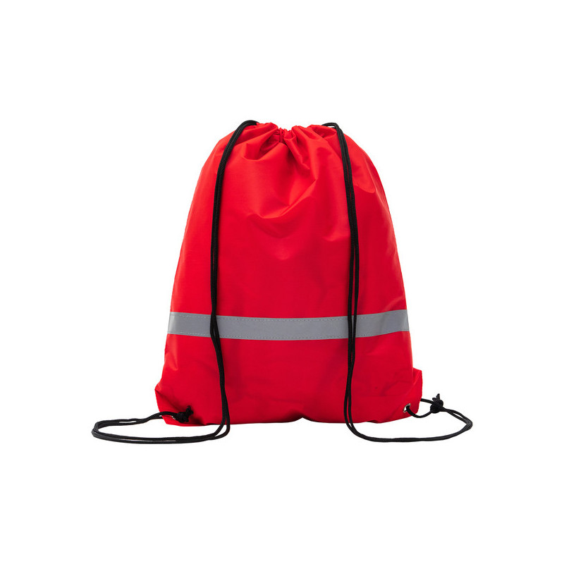 PROMO REFLECT stahovací batoh s reflexním páskem, červená