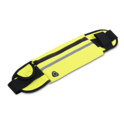 ALLGET voděodolný sportovní pás/ledvinka s držákem na láhev, žlutá