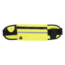 ALLGET voděodolný sportovní pás/ledvinka s držákem na láhev, žlutá