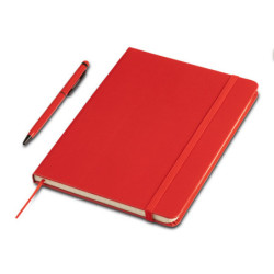 ABRANTES dárková sada zápisníku a pera, červená