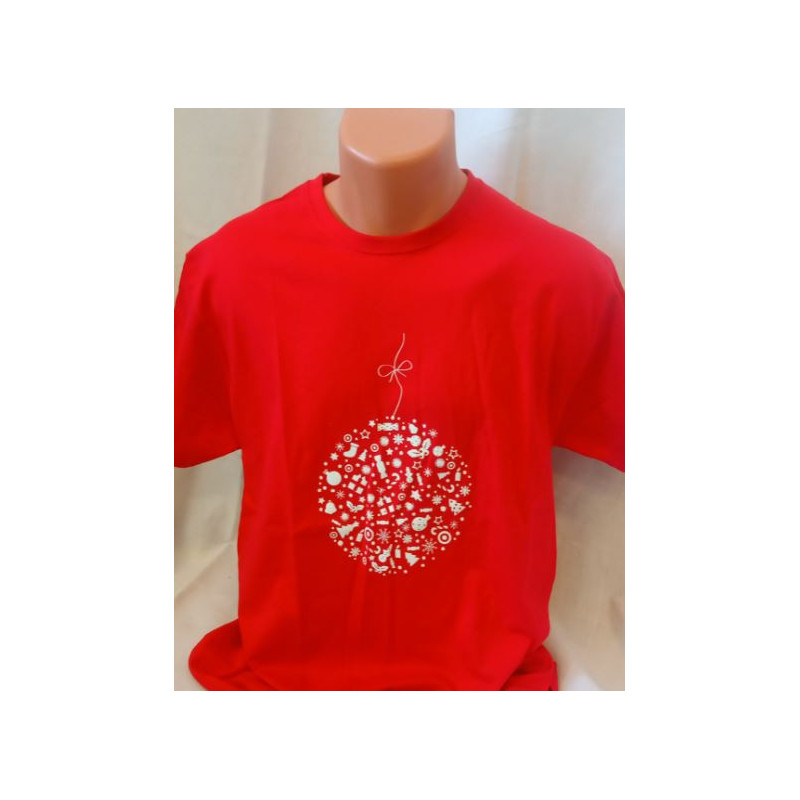 Unisex tričko - Vánoční motiv ve tvaru baňky