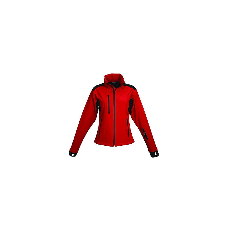 SCHWARZWOLF BREVA bunda dámská, logo vpředu, červená S