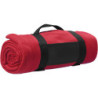 BÁRA Fleecová deka s popruhem přes rameno, červená