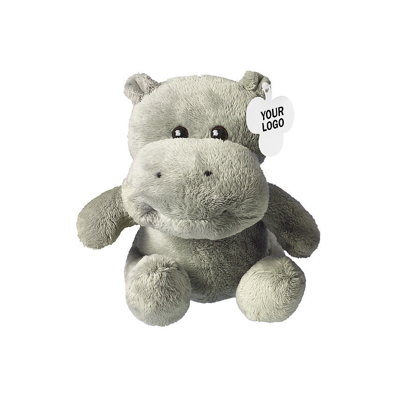 HIPPO Plyšová hračka - hroch s visačkou pro potisk, 20 cm