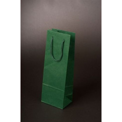 VINNIE Papírová taška na láhev vína 12x39x9 cm, zelená
