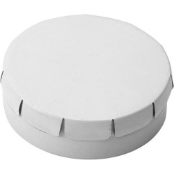 KAPSÍK Kovová krabička s mentolovými bonbony, cca 40 ks, bílá