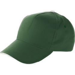 PROGRESA Pětipanelová bavlněná čepice, zelená