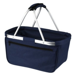 BERNARD Skládací nákupní košík s kapsou na zip, tmavě modrý