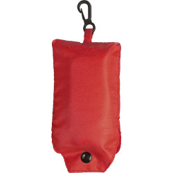 JASMÍNA Nákupní taška skládací s karabinkou, červená