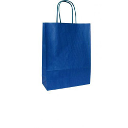 ANKA 18 Papírová taška 18 x 8 x 25 cm, kroucená držadla, modrá