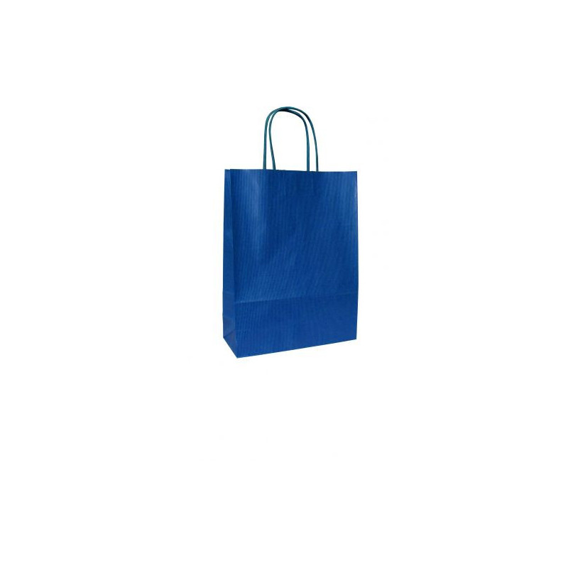 ANKA 18 Papírová taška 18 x 8 x 25 cm, kroucená držadla, modrá
