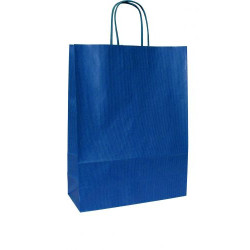 ANKA 23 Papírová taška 23 × 10 × 32 cm, kroucená držadla, modrá