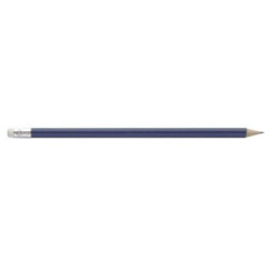 GORETA Dřevěná tužka s gumou, tmavě modrá