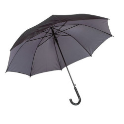 RICHTER Automatický klasický deštník s černou venkovní stranou a šedým vnitřkem