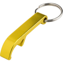 ALVAR Kovový přívěsek na klíče - otvírák lahví, žlutý