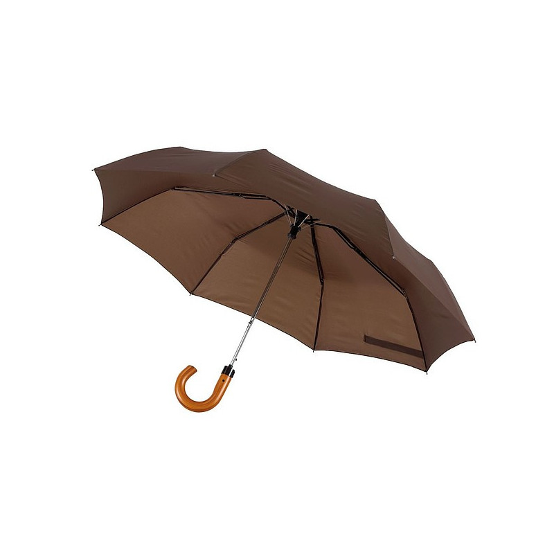 REUS Skládací automatický deštník, hnědý