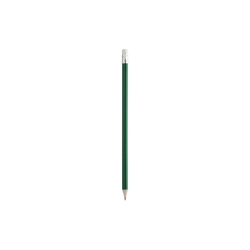 GORETA Dřevěná tužka s gumou, zelená
