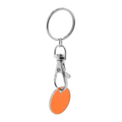SERINO Kovový přívěsek na klíče s žetonem do nákupního vozíku, oranžový