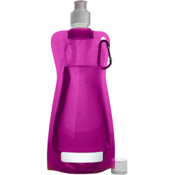 DUNCAN Rolovací plastová láhev s klipem, 420 ml, růžová