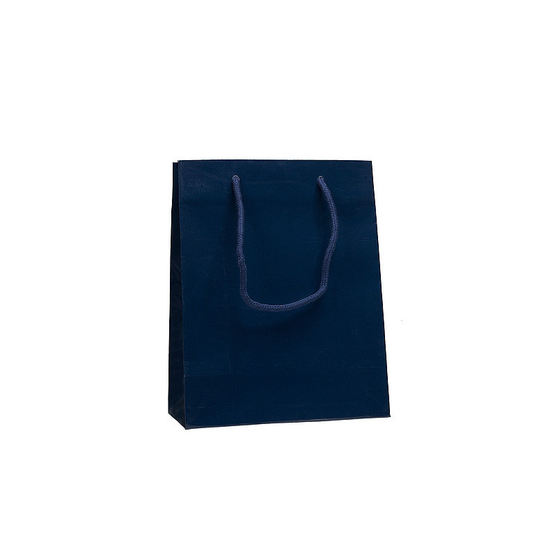 PRIMATA Papírová taška 22 x 10 x 27,5 cm, lamino lesk, modrá