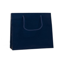 PRIMATA Papírová taška 32 x 10 x 27,5 cm, lamino lesk, modrá