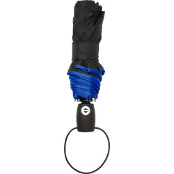 KALAM Skládací automatický větruvzdorný deštník, modrý