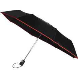 KALAM Skládací automatický větruvzdorný deštník, červený