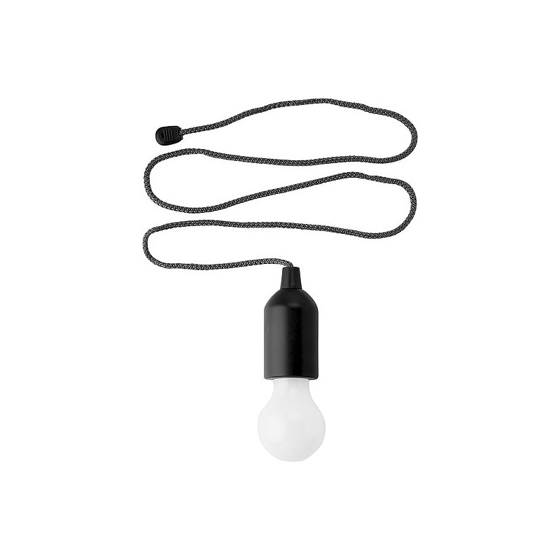 PULLER Závěsná svítilna ve tvaru žárovky s LED žárovkou, černá