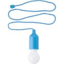 PULLER Závěsná svítilna ve tvaru žárovky s LED žárovkou, světle modrá
