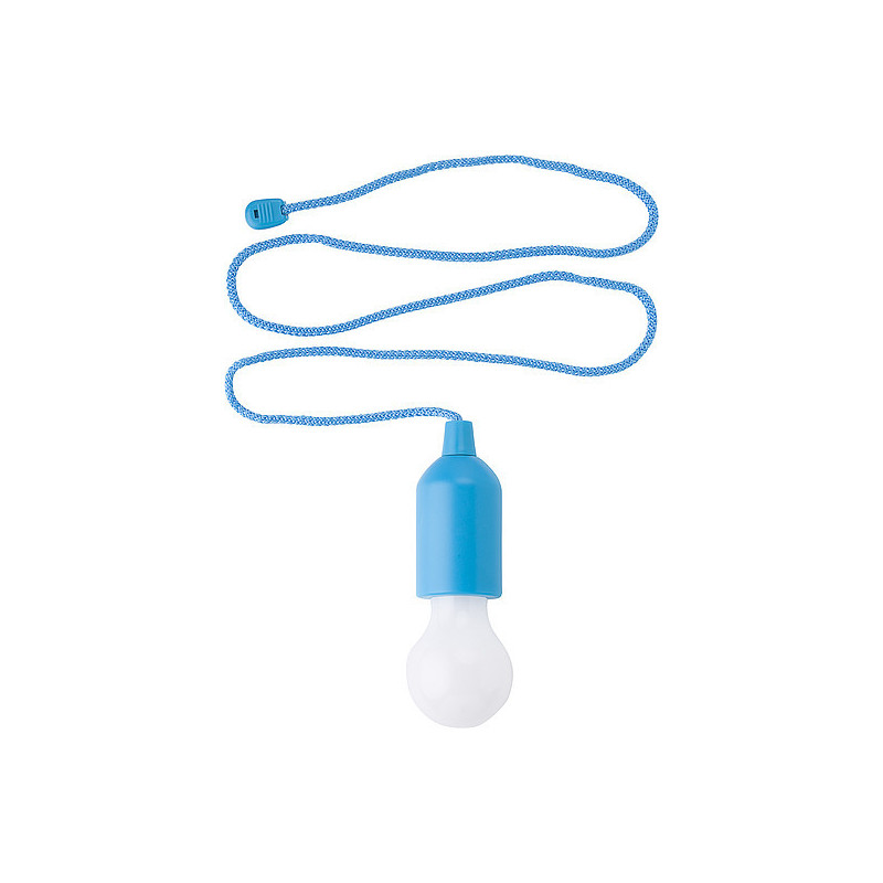 PULLER Závěsná svítilna ve tvaru žárovky s LED žárovkou, světle modrá