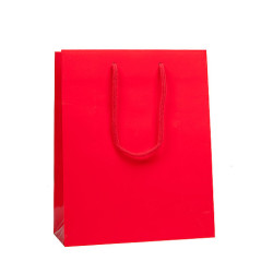 ADAVERA Papírová taška 25 x 11 x 31 cm, lamino lesk, červená