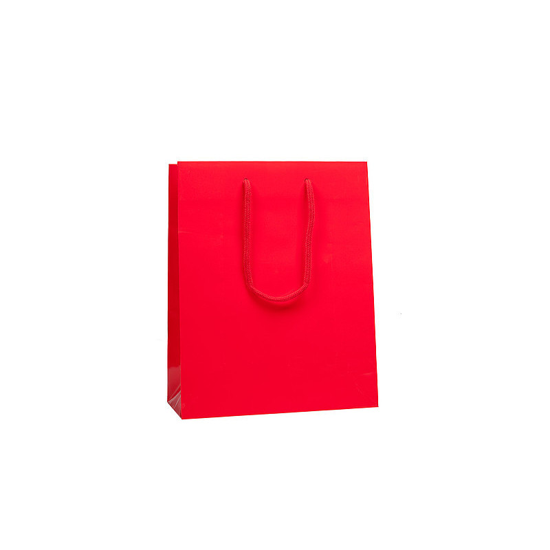 ADAVERA Papírová taška 25 x 11 x 31 cm, lamino lesk, červená