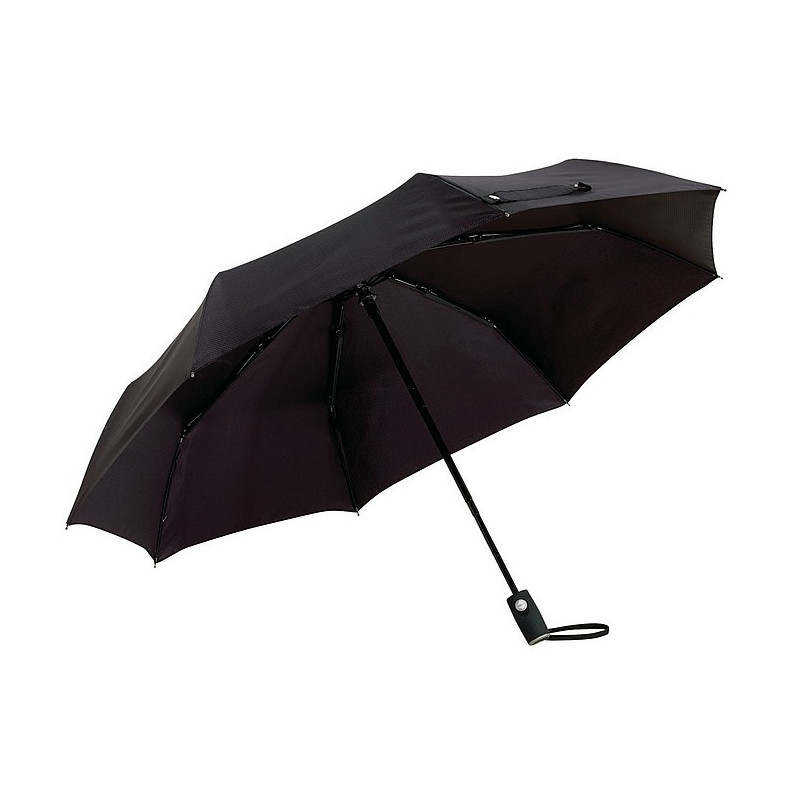 BURIAN Automatický větruvzdorný skládací deštník, černý
