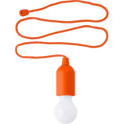 PULLER Závěsná svítilna ve tvaru žárovky s LED žárovkou, oranžová