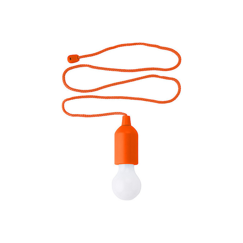 PULLER Závěsná svítilna ve tvaru žárovky s LED žárovkou, oranžová