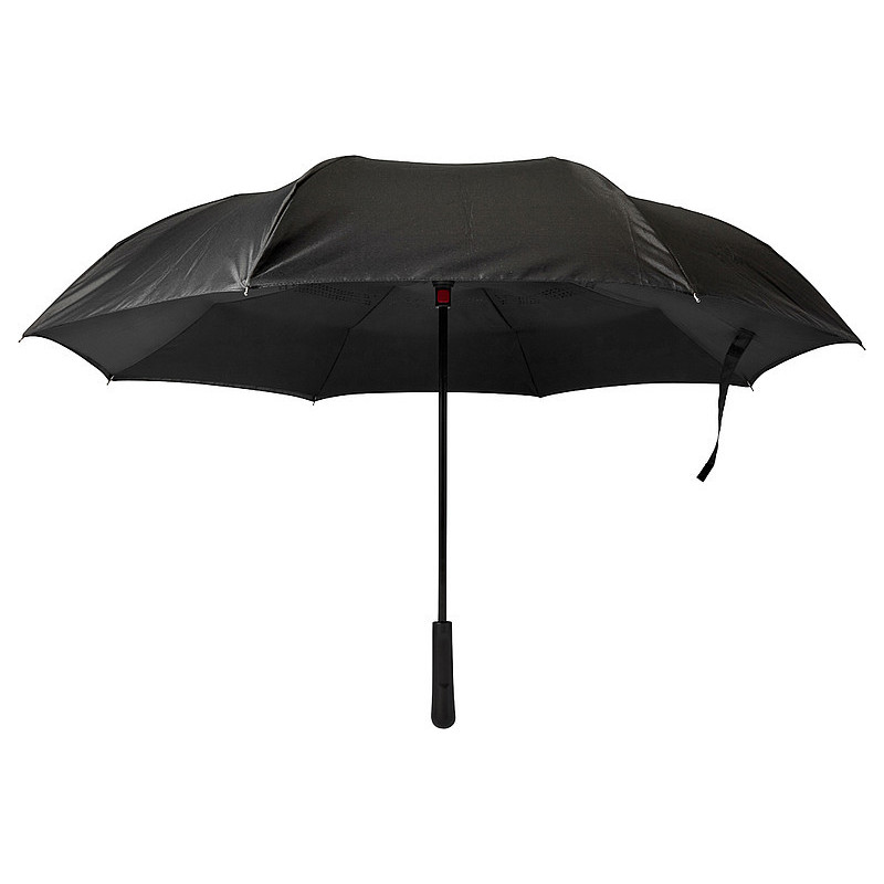 ALMARET Manuální dvouvrstvý deštník, černý