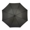 TELAMON Automatický holový deštník s pogumovanou rukojetí, černý s modrou konstrukcí