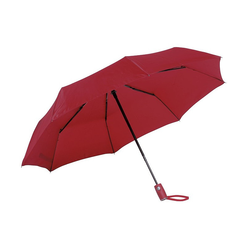 BURIAN Automatický větruvzdorný skládací deštník, červený