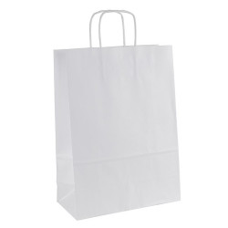 ERNA 24 Papírová taška 24 × 11 × 33 cm, kroucená držadla, bílá
