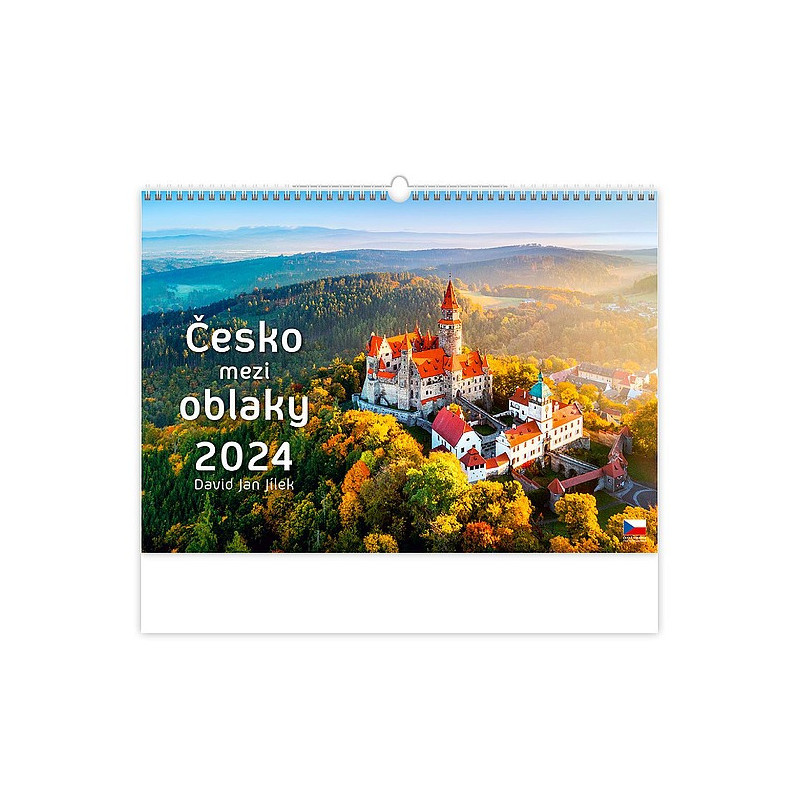 Česko mezi oblaky 2024, nástěnný kalendář, prodloužená záda