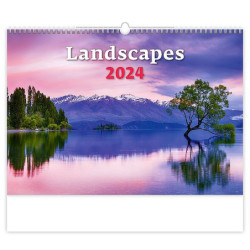 Landscapes 2024, nástěnný kalendář, prodloužená záda