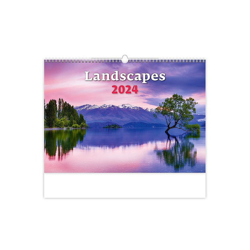 Landscapes 2024, nástěnný kalendář, prodloužená záda